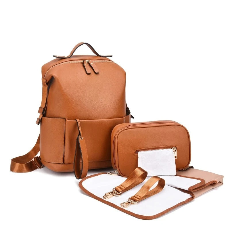 Sac à langer en cuir
