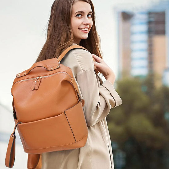 Sac à langer en cuir