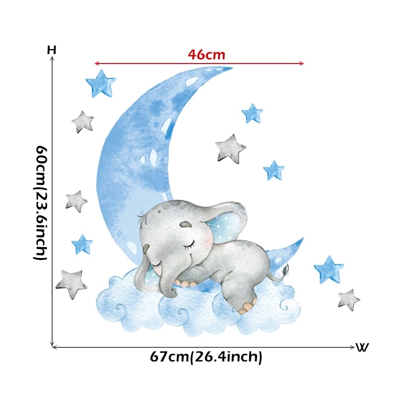 BabyElephant™ - Autocollants muraux pour chambre de bébé | bébé - Boudchou de maman