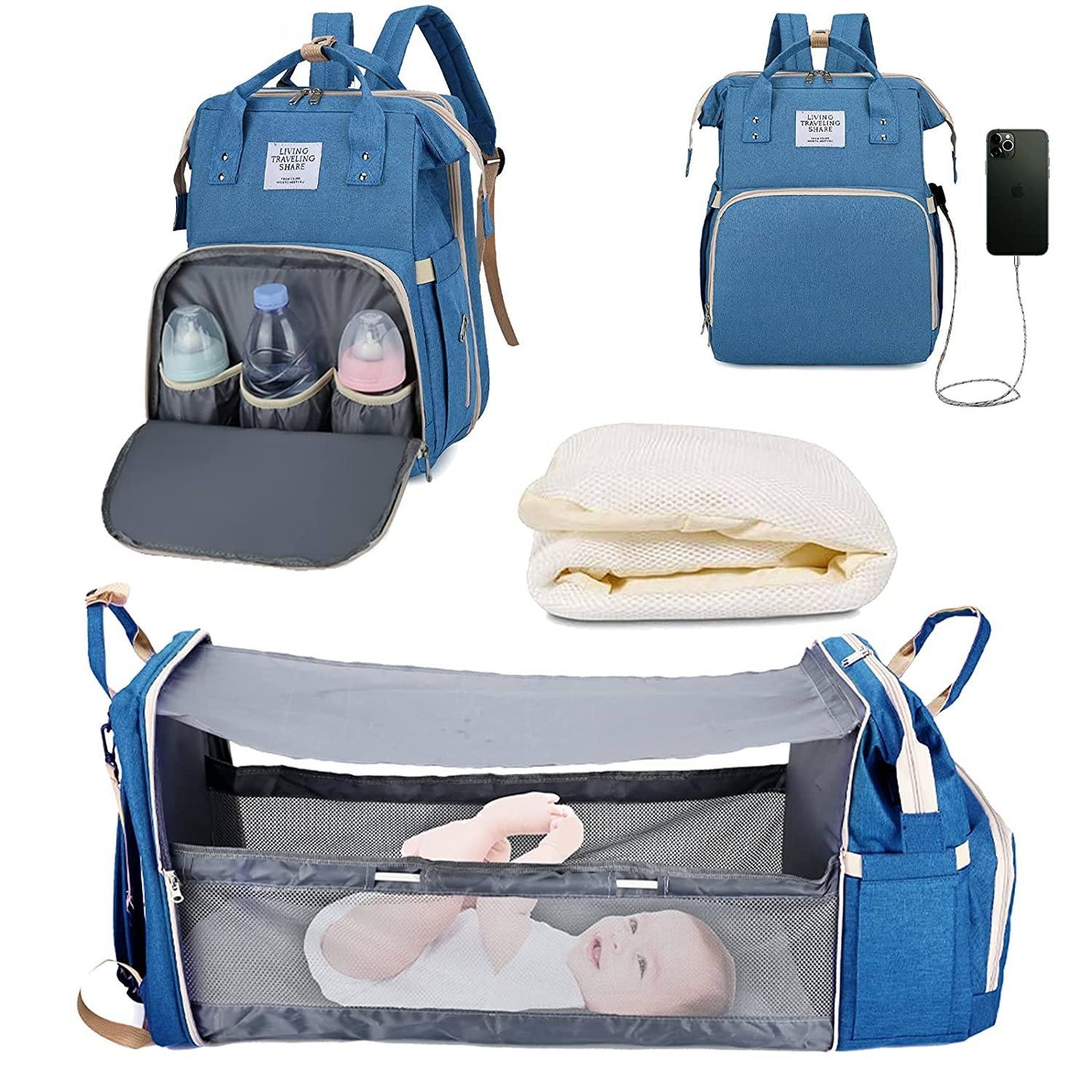 Sac à langer portatif | Berceau de voyage BabyNappy™ - Boudchou de maman