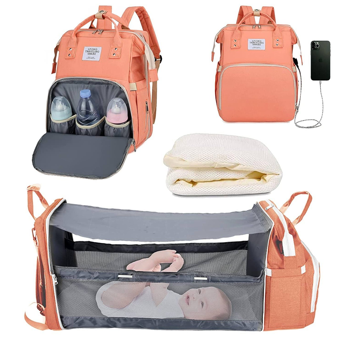 Sac à langer portatif | Berceau de voyage BabyNappy™ - Boudchou de maman