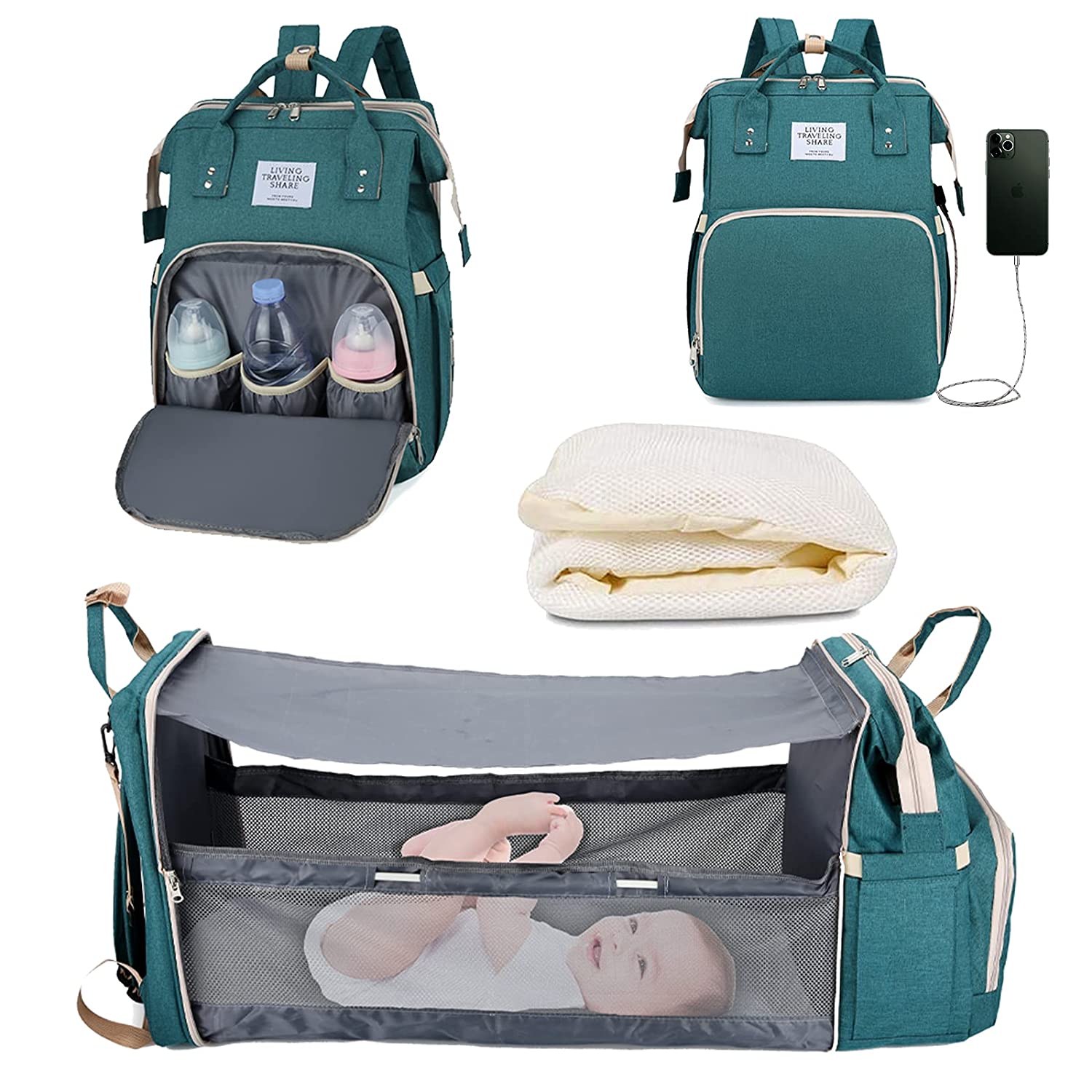 Sac à langer portatif | Berceau de voyage BabyNappy™ - Boudchou de maman