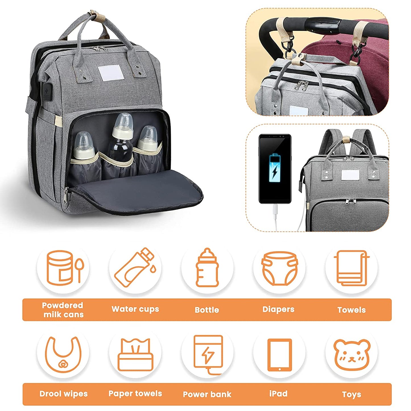 Sac à langer portatif | Berceau de voyage BabyNappy™ - Boudchou de maman