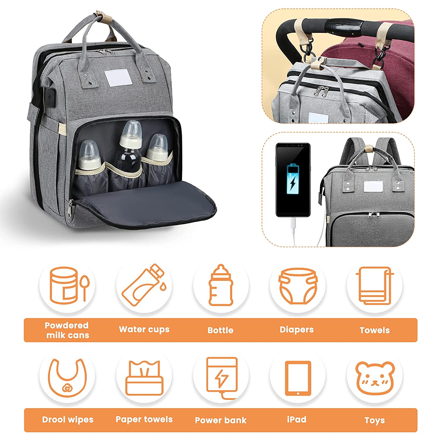 Sac à langer portatif | Berceau de voyage BabyNappy™ - Boudchou de maman