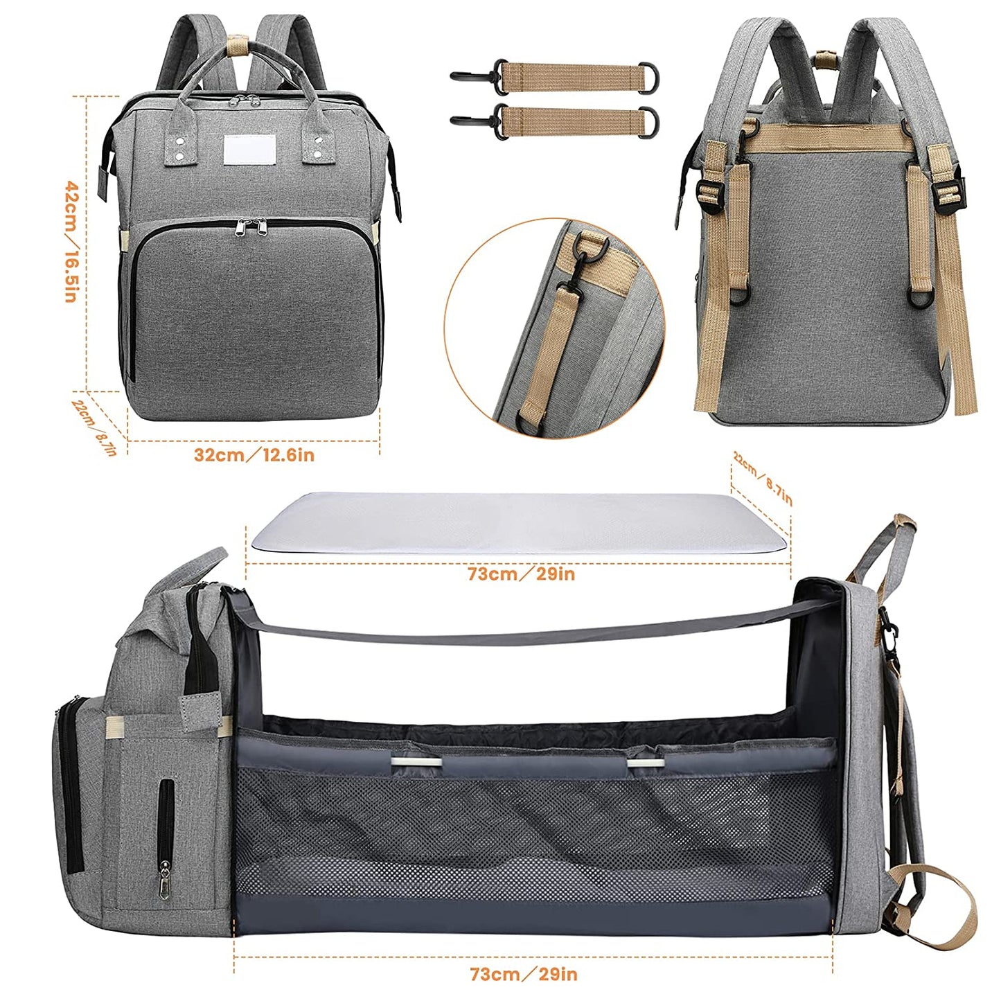Sac à langer portatif | Berceau de voyage BabyNappy™ - Boudchou de maman