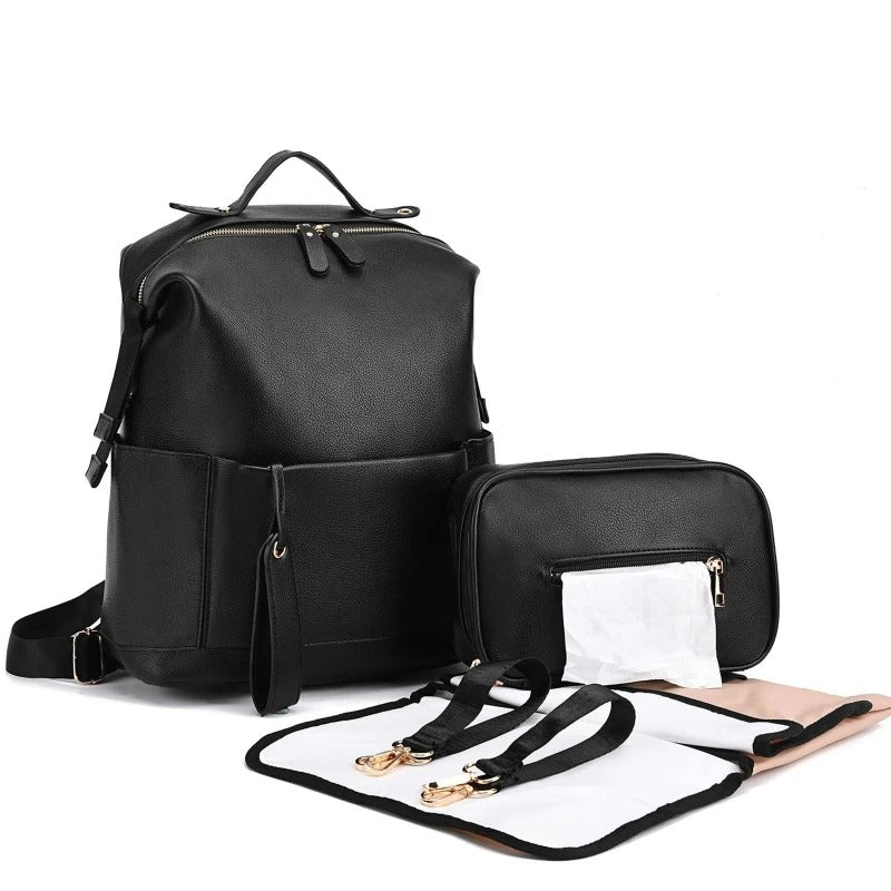 Sac à langer en cuir