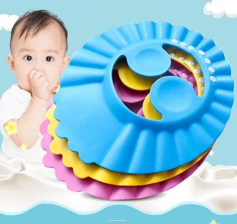Visière chapeau pour douche bébé I ShampooCap™ - Boudchou de maman